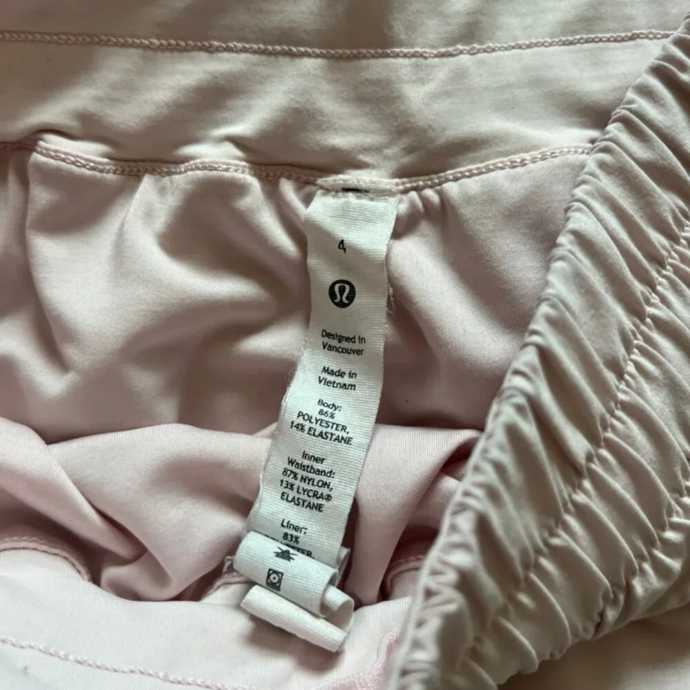 Lululemon women’s track that mid rise lined shorts 5”